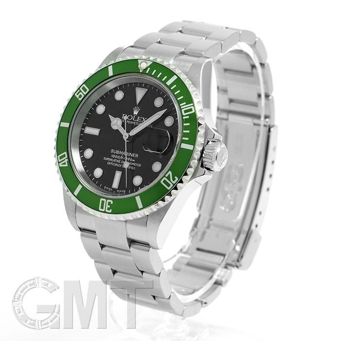 ロレックス サブマリーナーデイト 16610LV ビッグスイス/ライムベゼル 保証書2005年 F番 ROLEX 中古メンズ 腕時計 送料無料
