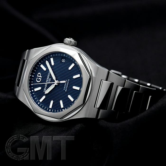 ジラールペルゴ ロレアート 42mm 81010-11-431-11A ブルー 中古メンズ 腕時計 送料無料