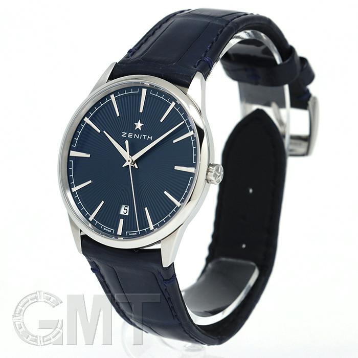 ゼニス エリート クラシック 40.5mm 03.3100.670/02.C922 ブルー ZENITH 中古メンズ 腕時計 送料無料