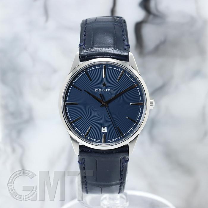 ゼニス エリート クラシック 40.5mm 03.3100.670/02.C922 ブルー ZENITH 中古メンズ 腕時計 送料無料