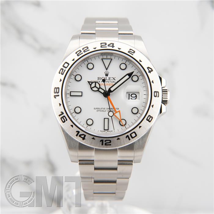 ロレックス エクスプローラーII 216570 ホワイト 保証書2017年 付属品完品 ランダム ROLEX 中古メンズ 腕時計 送料無料