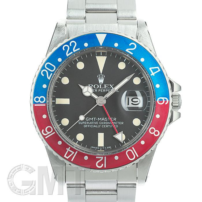 ロレックス GMTマスターI レッド/ブルー 16750 フチ無し 73番台 ROLEX 中古メンズ 腕時計 送料無料