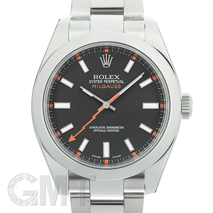 ロレックス ミルガウス 116400 ブラック 保証書2010年 V番 ROLEX 中古メンズ 腕時計 送料無料