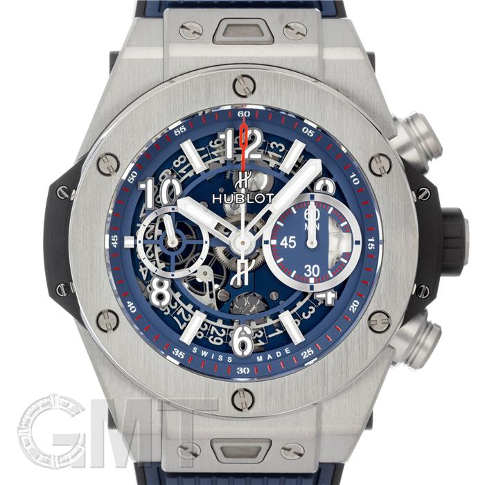 ウブロ ビックバンウニコ チタニウム ブルー 45mm 411.NX.5179.RX 付属品完品 HUBLOT 中古メンズ 腕時計 送料無料
