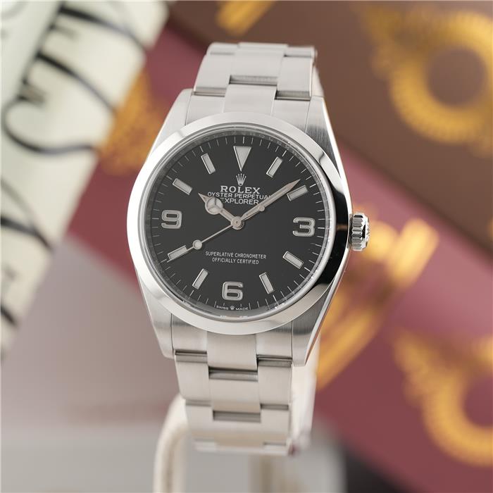 ロレックス エクスプローラーI 124270 保証書2022年 ランダムシリアル 付属品完品 ...