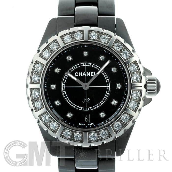 シャネル J12 38mm H2428 ブラックセラミック ベゼルダイヤ CHANEL 中古レディー ...