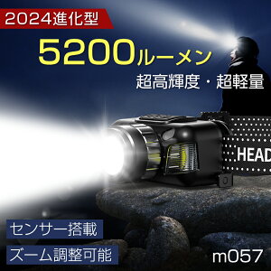 ◆2024進化型◆ ヘッドライト 充電式 LED 電池式 作業用 軽量 長時間 エナジャイザー 登山 ランプ 5200ルーメン 高輝度 usb 長時間点灯 小型 夜間 明るい センサー点灯 コンパクト 付属 防水 防塵 防災 停電 アウトドア キャンプ ランニング 釣り サイクリング ライト