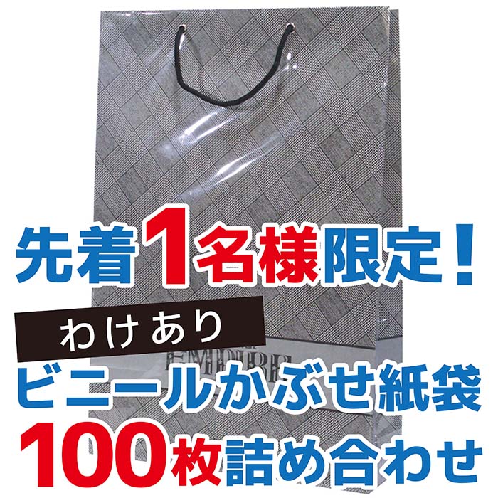 丸玉工業 【お一人様限定】大特価 激安 紙袋 手提げ ビニールカバー 大きい 濡れない 破れない 展示会 ショッパー お土産袋 選挙 書類 ..