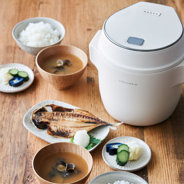 炊飯器【着後レビューで選べる特典】炊飯ジャー おまけ付き おしゃれ ミニ炊飯器 マルチクッカー 調理 1人暮らし キッチン家電 0.5合 2合 1合 少量 ギフト 玄米 ケーキ おかゆ 低温調理 発酵 パン( recolte コンパクトライスクッカー レコルト )