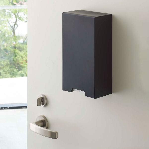 マスクケース マスク収納ボックス マグネット マスクディスペンサー おしゃれ マスク入れ 収納ケース 壁面収納雑貨 玄関収納 リビング インテリア雑貨 個包装 使い捨て 北欧 隠す収納 卓上 磁石 yamazaki( 山崎実業 ツーウェイマスク収納ケース タワー スリム tower )