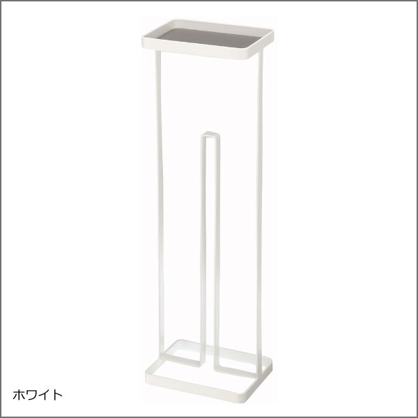 トイレットペーパーホルダー ストッカー おしゃれ 収納ケース スリム トイレラック 棚 サニタリーボックス トイレ収納 トイレ用品 トイレ雑貨 モノトーン雑貨 北欧風 ホワイト 白 07739 07740( 山崎実業 トレイ付きトイレットペーパースタンド タワー tower )