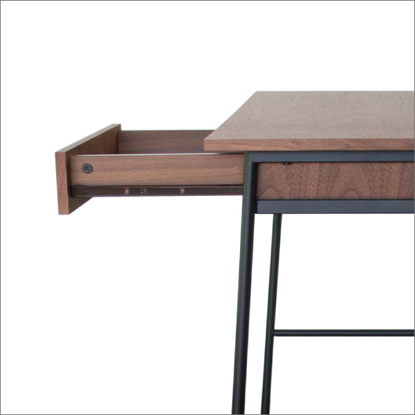 アイアン 机 デスク 収納家具 おしゃれ シンプル インテリア雑貨 北欧風 家具 作業台 学習デスク 学習机 引出し ウォールナット 木製 リビング スチール ヴィンテージ調 男前 人気 アンセム 市場( anthem デスク ) [3]