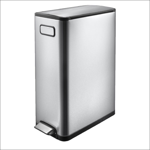 ゴミ箱 45リットル おしゃれ 正規販売店 ふた付き 大容量 縦型 ペダルタイプ ペット いたずら防止 開けっ放し ソフトクローズ 持ち運び 取っ手付き 汚れにくい ダストボックス 北欧 インテリア雑貨 モダン スタイリッシュ 角型 四角( EKO エコフライ ステップビン 45L ) [2]