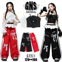 花柄 咲花 無地 キャミソール リボン付け 女の子 キッズダンス衣装 セットアップ 黒 白 赤 パンツ カーゴパンツ ショート丈 へそ出し 上下セット チアガール キッズ ダンスウェア 派手 かっこいい 可愛い お洒落 子供服 K-POP ヒップホップ 団体服 演出服 かわいい