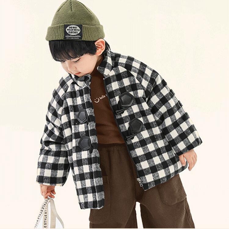 中綿ジャケット チェック キッズ 中綿 アウター 120 男の子 女の子 韓国子供服 中綿ブルゾン 暖かい こども服 通園 通学 防寒 ジャケット 中綿コート 秋 冬 秋服 兄妹 姉弟 ベビー服 赤ちゃん ジャケット 100 130 ジュニア ファッション 保温 保育園 孫 ギフト カジュアル gns24-10004293 gnsショップ サンプル画像2