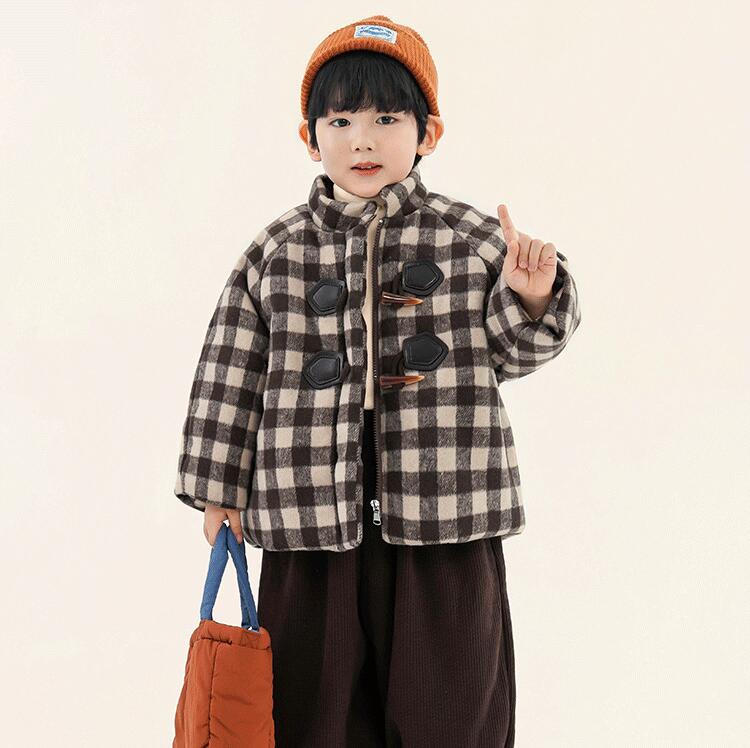 中綿ジャケット チェック キッズ 中綿 アウター 120 男の子 女の子 韓国子供服 中綿ブルゾン 暖かい こども服 通園 通学 防寒 ジャケット 中綿コート 秋 冬 秋服 兄妹 姉弟 ベビー服 赤ちゃん ジャケット 100 130 ジュニア ファッション 保温 保育園 孫 ギフト カジュアル gns24-10004293 gnsショップ サンプル画像3