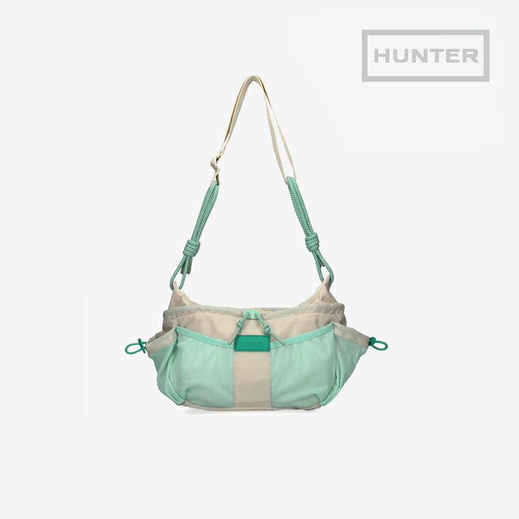 ・HUNTER｜Travel Crossbody Ripstop Nylon Shoulder/ ハンター/トラベル クロスボディ リップストップ ナイロン ショルダー/ホワイトウィローxグローラグーン #