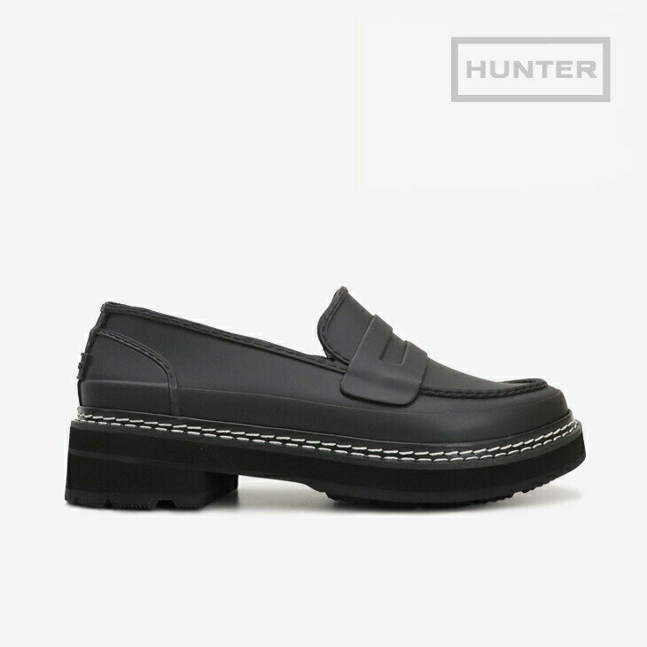 HUNTERW Refined Stitch Detail Penny Loafer/ ϥ󥿡/ե ƥå ǥơ ڥˡե/֥å #