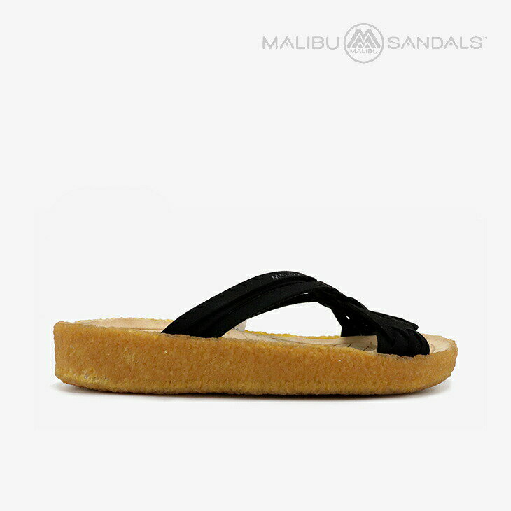 ＊MALIBU SANDALS｜Canyon Slide Suede Vegan Leather/ マリブ サンダルズ/キャニオンスライド スウェード/ブラックxタン #