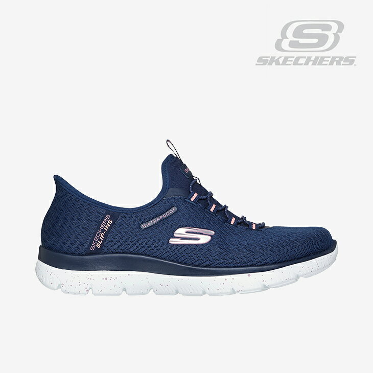 樂天商城 - ・SKECHERS｜W Slip-Ins Summits Best Choice Wide Fit/ スケッチャーズ/スリップインズ サミッツ ベスト チョイス ワイド フィット/ネイビーxコーラル #