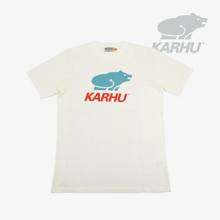 ＊KARHU｜Basic Logo T-Shirt/ カルフ/ベーシック ロゴ Tシャツ/ブライトホワイトxポーセレン