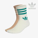 ・ADIDAS Originals｜Heri Cozy Crew Socks 2P/ アディダス/ヘリ コージー クルー ソックス/マジックベージュxオフホワイト #