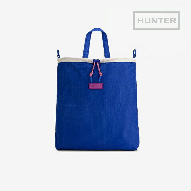 Rakuten - ・HUNTER｜Travel Multifunction Packable Tote/ ハンター/トラベル マルチファンクション パッカブル トート/クルーズブルーxホワイトウィロー #