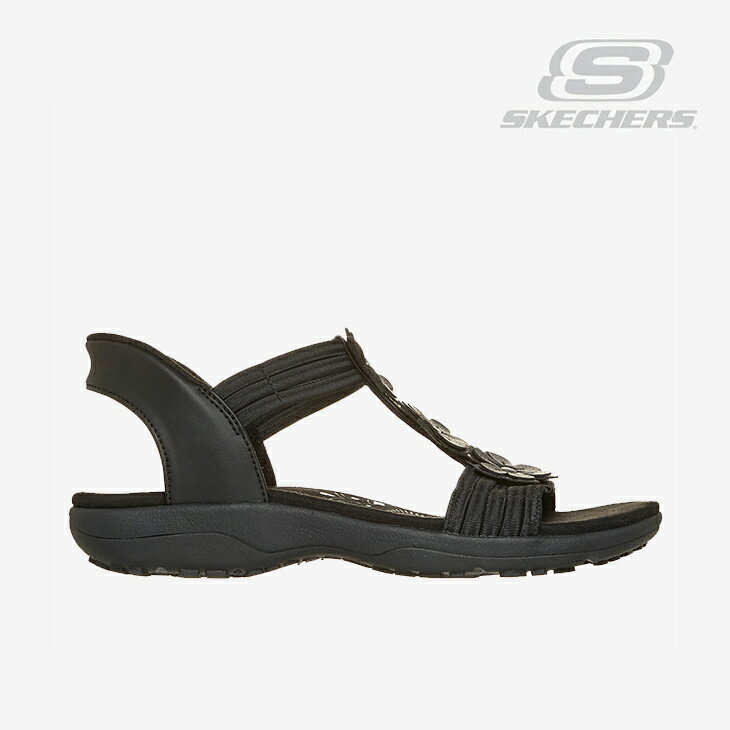 ・SKECHERS｜W Slip-Ins Reggae Slim Blooming Romance Sandal/ スケッチャーズ/スリップインズ レゲエ スリム ブルーミング ロマンス/ブラック #