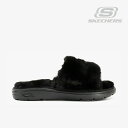 ＊SKECHERS｜W Arch Fit Lounge Unwind/ スケッチャーズ/アーチ フィット ラウンジ アンウインド/Black サンダル ファー スリッパ 黒