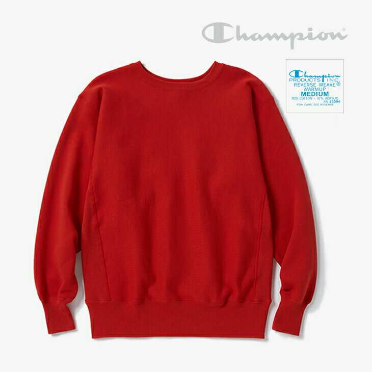 ＊CHAMPION｜Reverse Weave Crew Neck Sweat/ チャンピオン/リバース ウィーブ クルーネック スウェット/Scarlet #True to Archives 青単タグ