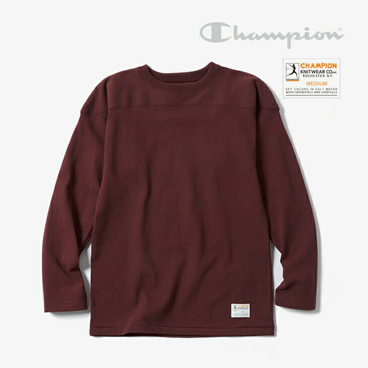 ＊CHAMPION｜Practice Football T-Shirt/ チャンピオン/プラクティス フットボール Tシャツ/Maroon #True to Archives デカランナーズ ジョックタグ