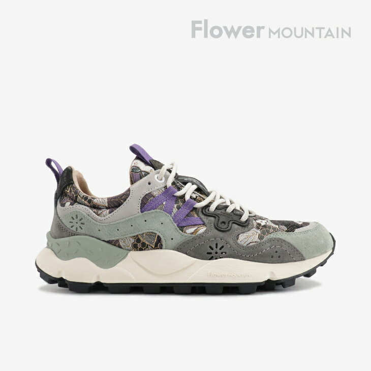 ・FLOWER MOUNTAIN｜Yamano 3 Nishijin Butterfly Leather Layers/ フラワー マウンテン/ヤマノ 3 西陣織 蝶 レザー レイヤー/グラスグリーン #