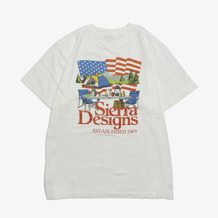 Rakuten - ・SIERRA DESIGN｜American Camping Style T-Shirt Aged/ シエラ デザイン/アメリカン キャンピング スタイル Tシャツ エイジド/ホワイト #