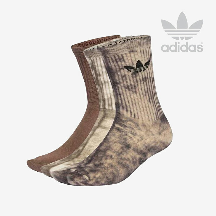 Rakuten - ・ADIDAS Originals｜Crew Socks Tie Dye 3-Pack/ アディダス/クルーソックス タイダイ 3パック/カーボンxフォーカスオリーブ #
