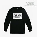 ＊VANS｜M Rectangle Logo LS T-Shirts/ ヴァンズ/レクタングル ロゴ ロングスリーブ Tシャツ/ブラック #