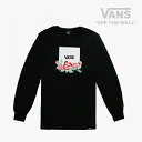 ＊VANS｜M Rose Boxlogo LS T-Shirts/ ヴァンズ/ローズ ボックスロゴ ロングスリーブ Tシャツ/ブラック #