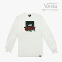 *VANS|M Rose Boxlogo LS T-Shirts/ ヴァンズ/ローズ ボックスロゴ ロングスリーブ Tシャツ/ホワイト #
