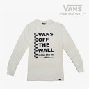 ＊VANS｜Checker Bold L T-Shits/ ヴァンズ/チェッカー ボールド ロングスリーブ Tシャツ/ホワイト