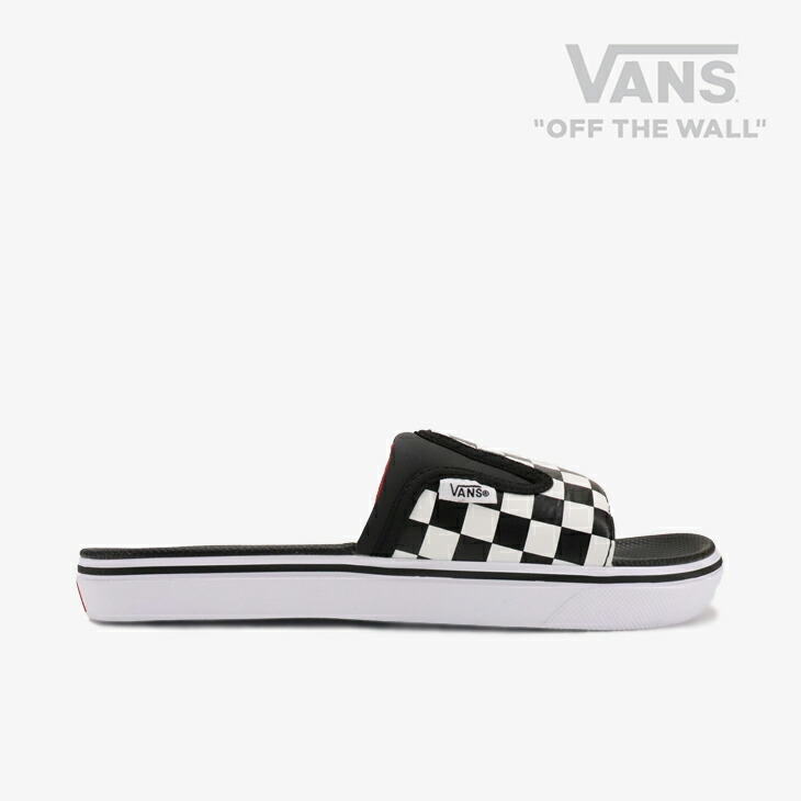 ＊VANS｜Ultracush Slide On Checkerboard/ ヴァンズ/ウルトラクッシュ スライドオン チェッカーボード/ブラックxトゥルーホワイト #