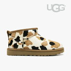 ＊UGG｜W Classic Ultra Mini Cow Print/ アグ/クラシック ウルトラ ミニ カウ プリント/チェスナット #