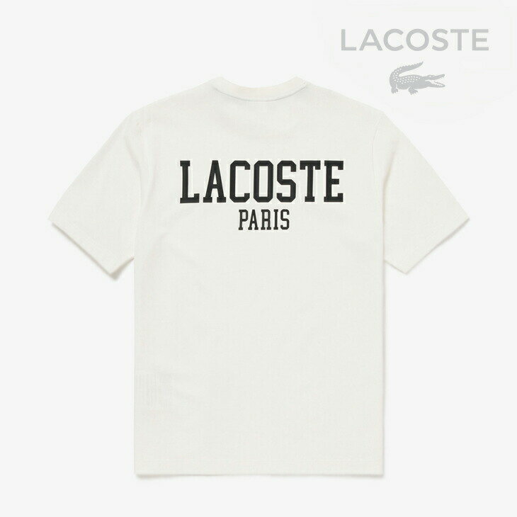 樂天商城 - ・LACOSTE｜Back Print Basic T-Shirt/ ラコステ/バック プリント ベーシック Tシャツ/ホワイト #