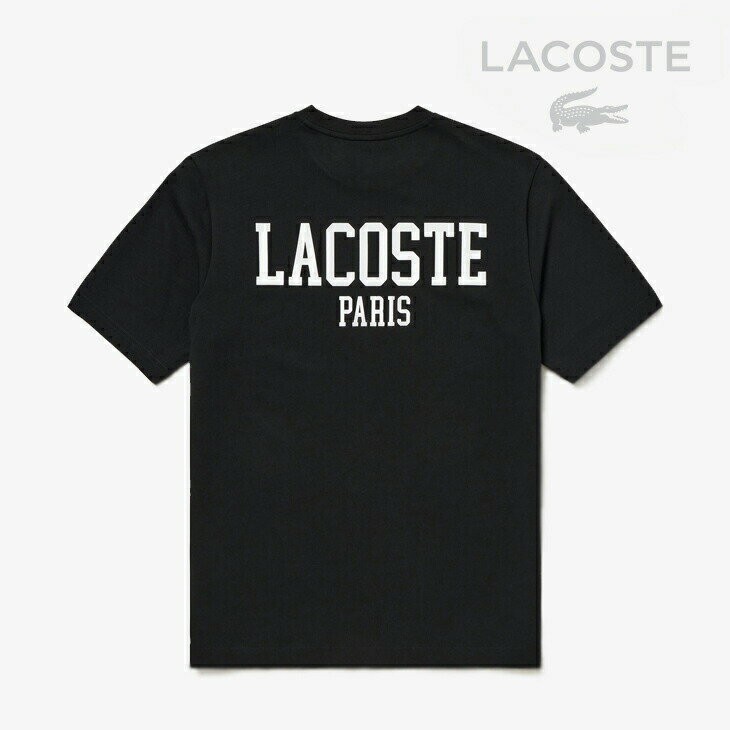樂天商城 - ・LACOSTE｜Back Print Basic T-Shirt/ ラコステ/バック プリント ベーシック Tシャツ/ブラック #