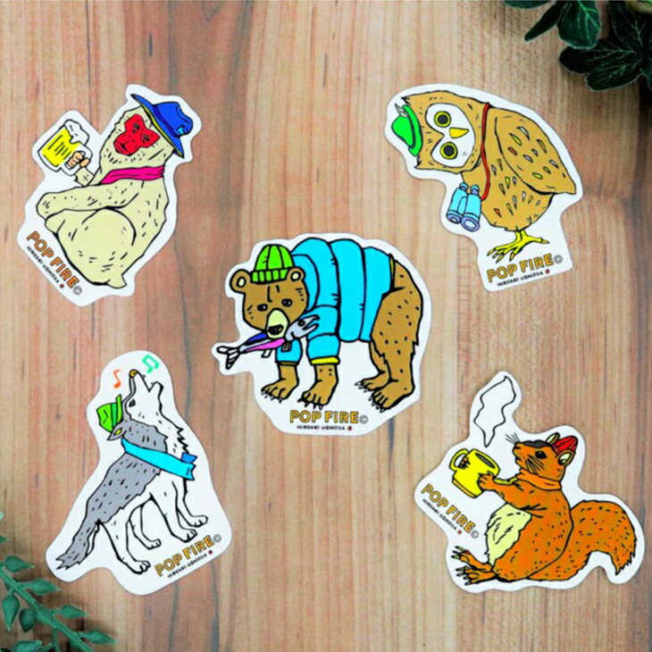 ＊POPFIRE｜Outdoor Sticker - Goods/ ポップファイア/アウトドア ステッカー/Mama #ウシオダヒロアキ HIROAKI USHIODA