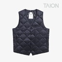 ・TAION|City Single Down Gilet/ タイオン/シティシングル ダウン ジレ/ダーク ネイビー #