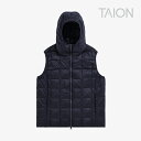 ・TAION|Basic W Zip Down Hood Vest / タイオン/ベーシック ダブル ジップ ダウン フード ベスト/ダーク ネイビー #