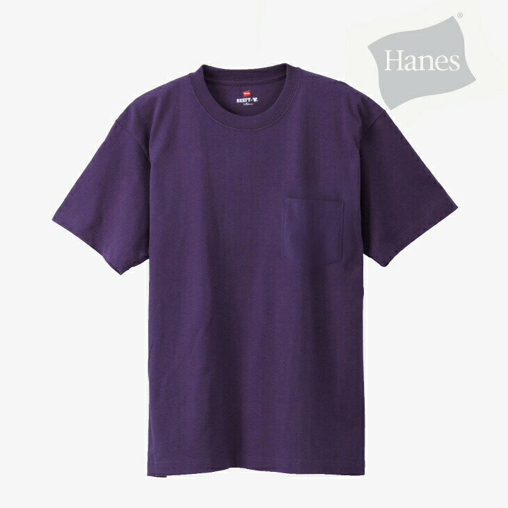 HANESBeefy Pocket T-Shirt/ إ/ӡե ݥå T /Dark Purple #