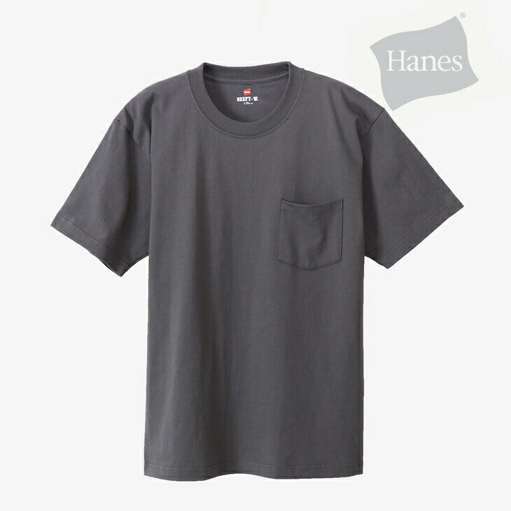 ・HANES｜Beefy Pocket T-Shirt/ ヘインズ/ビーフィー ポケット T シャツ/Dark Grey #