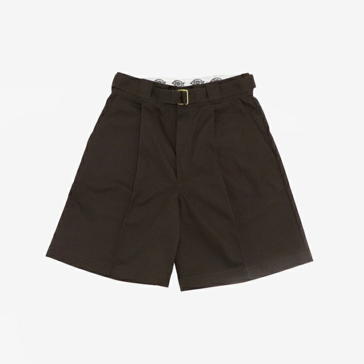 Rakuten - ・DICKIES｜W Belted Shorts/ ディッキーズ/レディース ベルテッド ショーツ/ダークブラウン #