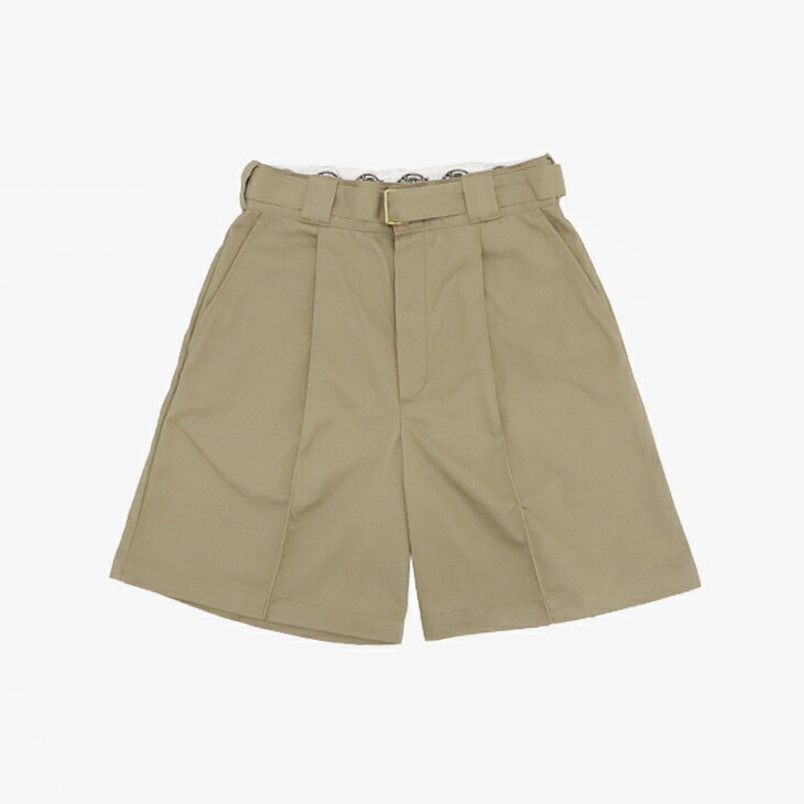・DICKIES｜W Belted Shorts/ ディッキーズ/レディース ベルテッド ショーツ/カーキ #