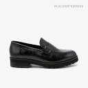 `KENFORD|Tank Sole Paisley Embossed Loafers Leather/ ケンフォード/タンク ソール ペイズリー エンボス ローファー レザー/ブラック #